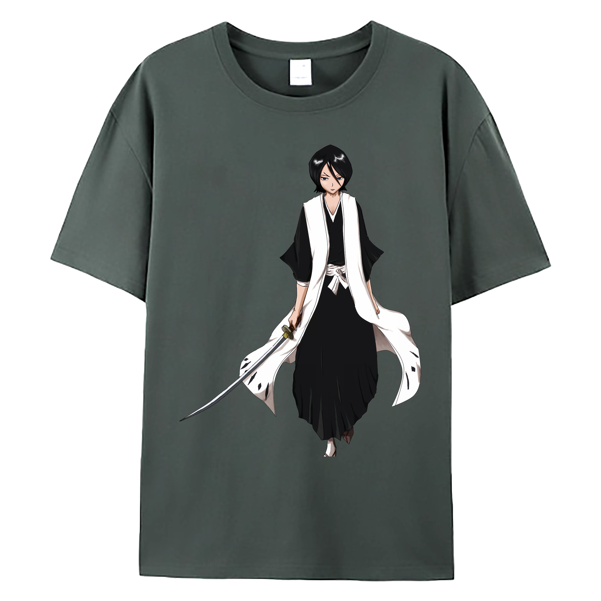 （画像用） ブリーチ 朽木ルキア BLEACH Kuchiki Rukia 綿100％ メンズ半袖Tシャツ｜肌触りやわらか＆通気性